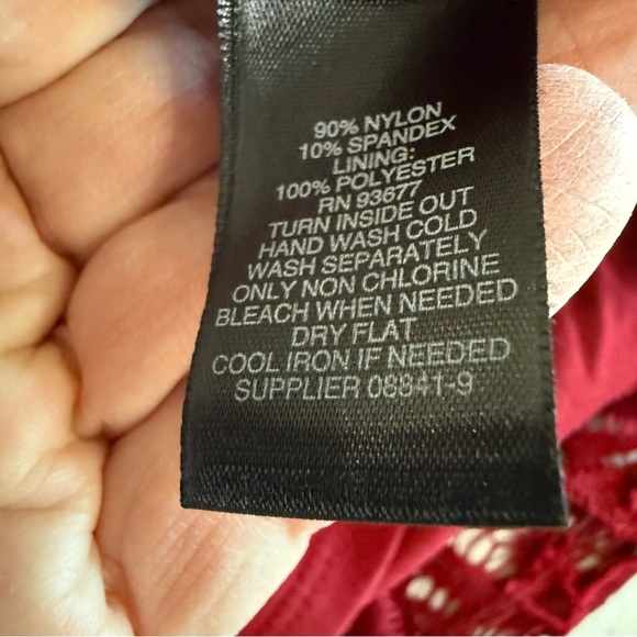 Liz Claiborne Lace Dress Deep Red Lined Sleeveless Fit & Flare Women’s Size 4 - Picture 9 of 10